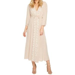 Free People Fable Midi Dress Pink Blush Medium M